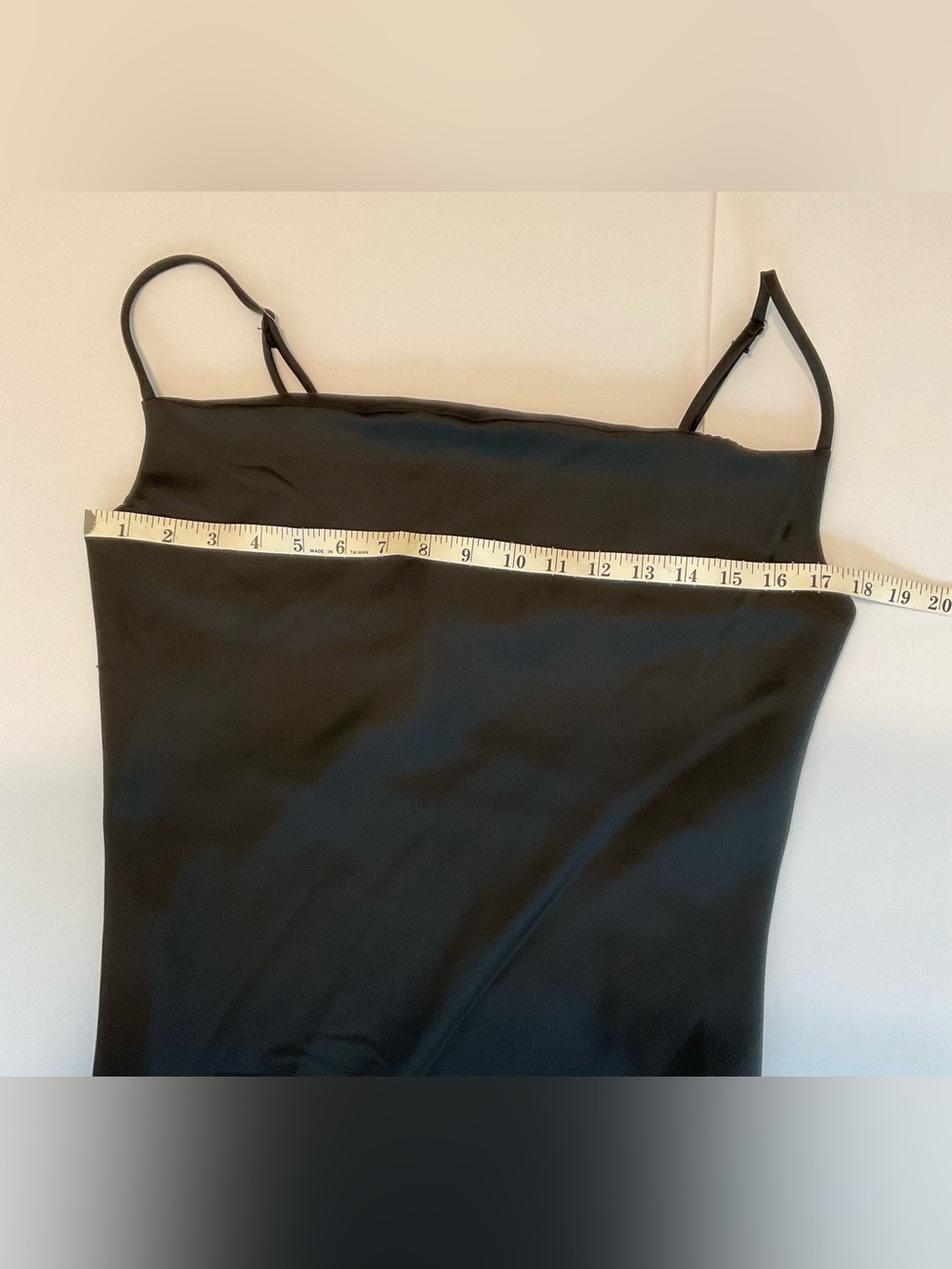 See You Monday Black Satin Cowl Neck Mini Slip Dress Size M - Picture 7 of 10